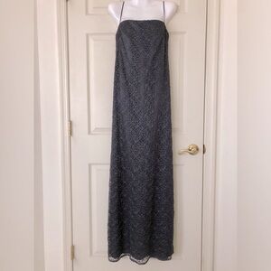 Laundry by Shelli Segal Beaded Lace Evening Gown Dark Blue Size 12